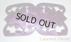 画像1: 【再入荷】Laurent Olivier バレッタ / 紫