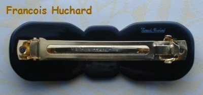 画像1: 【再入荷】Francois Huchard バレッタ / 黒